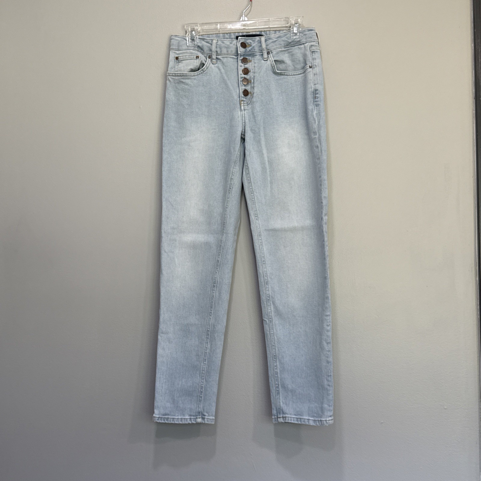 Boden Girlfriend Jeans Light Wash High Rise Button Fly Denim Us 6r T0370
